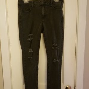 American eagle black jeggings size 10